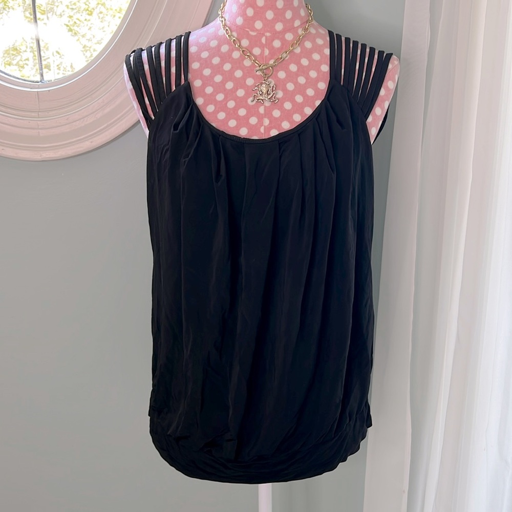 Bebe Strappy Shoulder Tank Size L - Picture 1 of 13